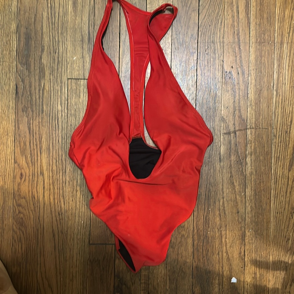 Red swimsuit